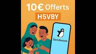 👉 Sendwave 🐧 10 &euro; Offerts 💸 Code Promo H5VBY | Transfert d&rsquo;Argent Rapide 2025