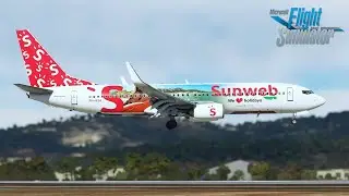 MSFS 2020 - PMDG 737 | Sunweb livery landing in Zakynthos, Greece