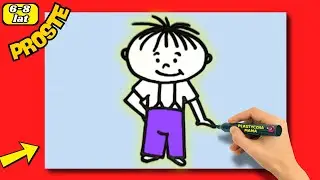 LOLEK - krok po kroku, Nauka rysowania dla dzieci || How to draw a boy named Lolek