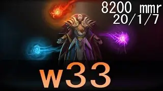 Dota 2 w33 pro invoker 8200 mmr [Full Game]