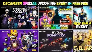 FREE FIRE NEW DECEMBER MONTH SPECIAL EVENTS 😍 || FINALLY ALL FREE & RARE EVENTS REVIEW 🥳