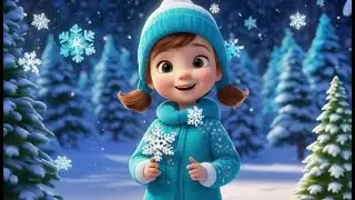 Five Little Snowflakes Dancing Slowly ❄️ | Nursery Rhymes for Kids & Baby Songs