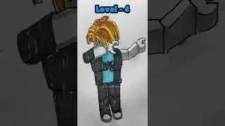 Drawing Roblox Bacon in different level 1-7 #drawing #art #roblox #howtodraw #tutorial #bacon