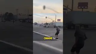Дальнобойщик помог полицейским остановить погоню 😱