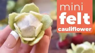 Mini Felt Cauliflower tutorial with FREE pattern
