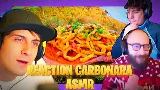 BLUR REACTION alla CARBONARA ASMR CUCINATA NEL BOSCO, con MARZA E MANUUXO!!