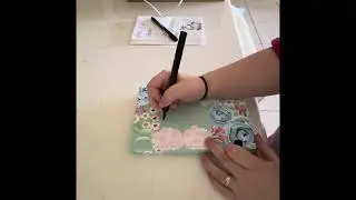 Hand lettering a custom painted Bible #art #handmade #artist #flowers #bible #calligraphy #painting