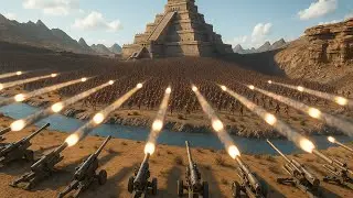 Epic Pyramid City Defense: T90 Cannon & T-45 Shotgun vs Troll & Alien Forces | UEBS 2