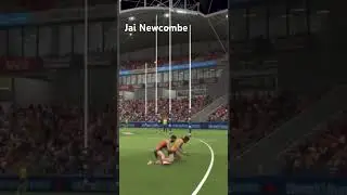 Jai Newcombe kicking a goal agaist giants in AFL 23 #afl #afl23 #fyp