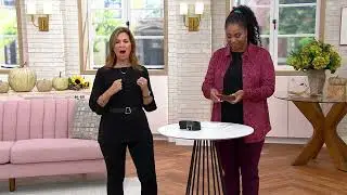 Susan Graver Faux Leather Belt with Metal Geo Buckle on QVC