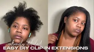 Hair Transformation! Clip ins on Short 4C Hair | Mihugass #clipinhairextensions