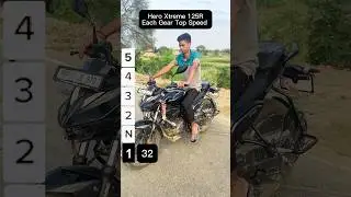 Hero Xtreme 125R Each Gear Top Speed 🚀#hero//#speed//#shorts
