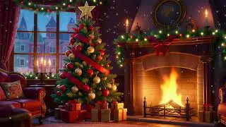 Gezellig Haardvuur in een Kerst Woonkamer 🔥 | Kerst Sfeer Video met Knapperend Vuur & Warme Ambianc