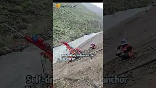 SDA bolt in slope construction site  #rockdrilling