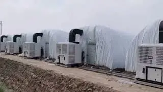 Mushroom growing greenhouse air conditioner