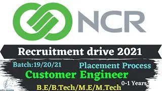 💥💥NCR Recruitment 2021.|0-2 Years| Batch 2019/2020/2021| B.E/B.Tech| CSE/ECE/IT| Latest Job Update