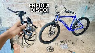 MONTEI O FREIO A DISCO NA BIKE RAIO!