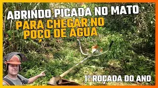 Abrindo Picada no Mato Fechado at&eacute; o Po&ccedil;o de &Aacute;gua! 1&ordm; RO&Ccedil;ADA DO ANO