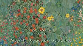 Art On Screen: Bauerngarten mit Sonnenblumen. Gustav Klimt Landschaftsbilder und Gem&auml;lde