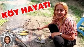 TÜRKIYEDE KÖY HAYATI - Tarlada Mısır ve ET MANGAL - Gurbetci Anne