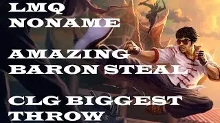 LMQ NoName Amazing Leesin baron steal - CLG biggest throw - LMQ vs CLG - NA LCS Summer Split 2014