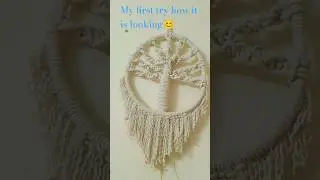 my first try😉how it is looking. #crochet #macrame #ytshorts #crochetprojects #trending #handmade