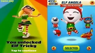 Talking Tom Gold Run VS Subway Surfers Saint PeterSBurg   ELF ANGELA vs Elf Tricky  Gameplay  HD