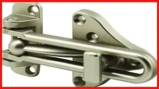 Defender Security U 11316 Swing Bar Door Guard With High Security Auxiliary Lock, Satin Nickel