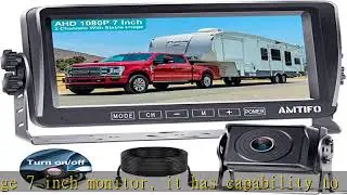 AMTIFO RV Backup Camera HD 1080P 7 Inch Monitor Rear View System for Trailer Truck Camper 5th Wheel