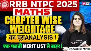 RRB NTPC Syllabus 2025| NTPC Complete Maths Syllabus Analysis| RRB NTPC Maths Chapter Wise Weightage