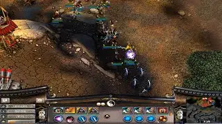 Battle Realms WotW: Skirmish - Dragon vs Lotus (Survival, map: 2 - Cliffside Keep)