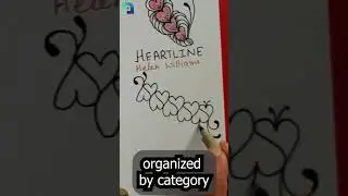 Tangle 'HeartLine' 💖 Heart Shape Zentangle Art