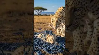 Mother Leopard Saves It's Cub With Help Of Bystander! #rescue #animals #Wildlife