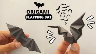 Origami Flapping Bat | How to make a paper toy bat which can fly | Craftboat