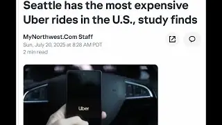 Seattle has the most expensive Uber rides in the US, study finds. Average for 30 min ride is $60 wow
