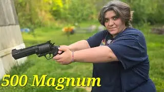 worlds strongest  hand gun First Timer Shoots Taurus Raging Hunter 500 Magnum