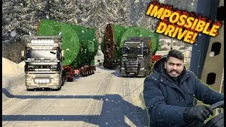 World's Most Dangerous Road in Snow!  Euro Truck Simulator 2 Heavy Cargo