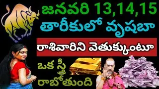 జనవరి 13,14,15 తారీకులో వృషబా రాశివారిని వెతుక్కుంటూ ఒక స్త్రీ రాబోతుంది