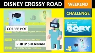 Disney Crossy Road Weekend Challenge Finding Dory (Coffee Pot, Philip Sherman)