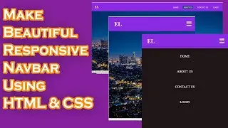 Beautiful Responsive Navbar using HTML and CSS