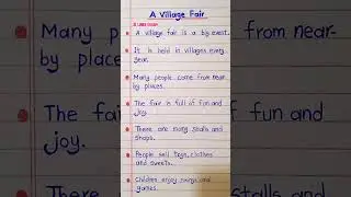 10 lines Essay on A Village Fair/ Few Lines Essay on A Village Fair