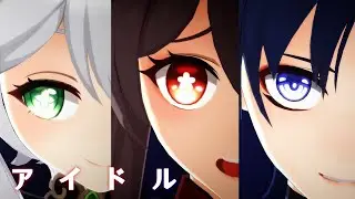【原神MMD】胡桃＆ナヒーダ＆放浪者のアイドル/IDOL YOASOBI Covered by Tsumugi Risa 【GenshinimpactMMD1080p60fps】