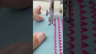 Example of a semi-portable patterned stitch on a Janome sewing machine #sewing