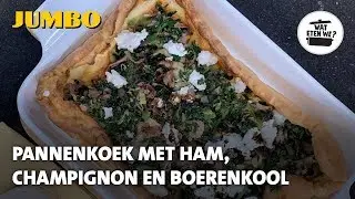 Wat eten we? Pannenkoek met ham, champignon en boerenkool