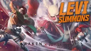 110 Summons for Levi (Attack on Titan Collab)! || Awaken: Chaos Era