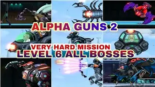 ALPHA GUNS 2 LEVEL 6 ALL POWERFUL BOSSES | ANDROID GUNS GAME | MISSION 6 ALL DRAGONS | OPS GAMES |