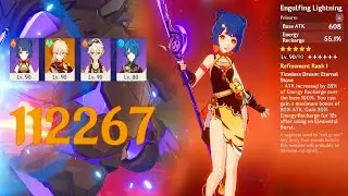 Xiangling & Engulfing Lightning Damage Showcase - Best Weapon for Xiangling?