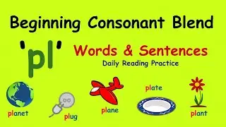 pl blend | pl Words and Sentences | Phonics Beginning Blends - pl