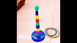 [Little B House] Kids Throw Circle Game Throwing Ring Stacking Toy Montessori Preschool Toy - BT356