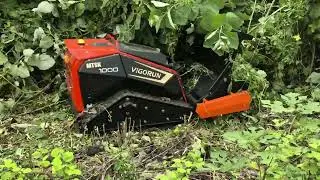 MTSK1000 Remote Control Forest Mulcher is clearing thick bushes with ease